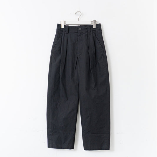 MARGARET HOWELL｜WOMEN　WASHED COTTON POPLIN TROUSERS-suomi（010.BLACK）