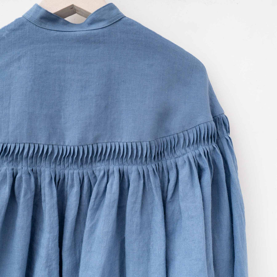 SCYE BASICS/WOMEN　Organic Linen Tuck Half Placket Shirts
