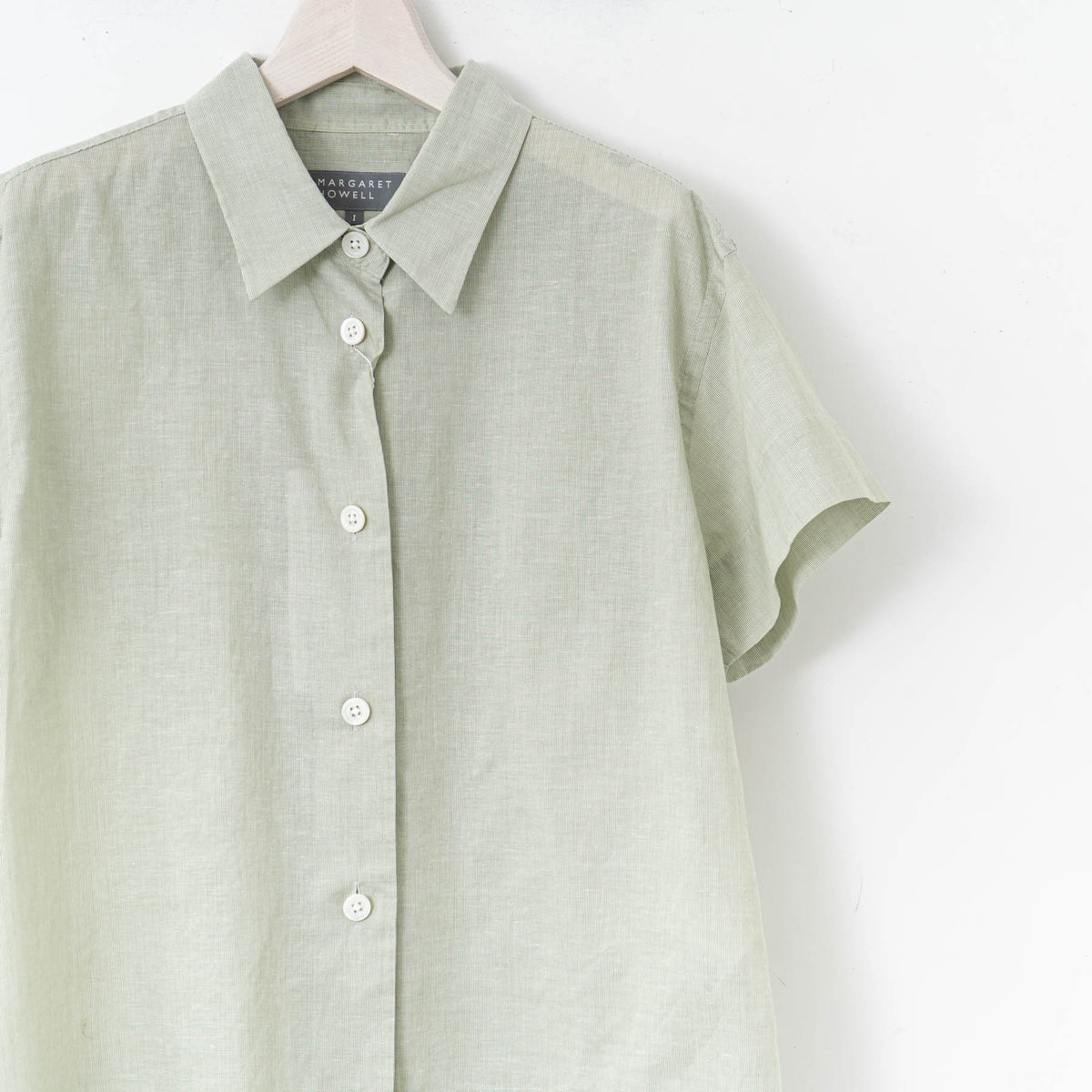 MARGARET HOWELL｜WOMEN　HAIRLINE STRIPE COTTON LINEN SHIRT-suomi