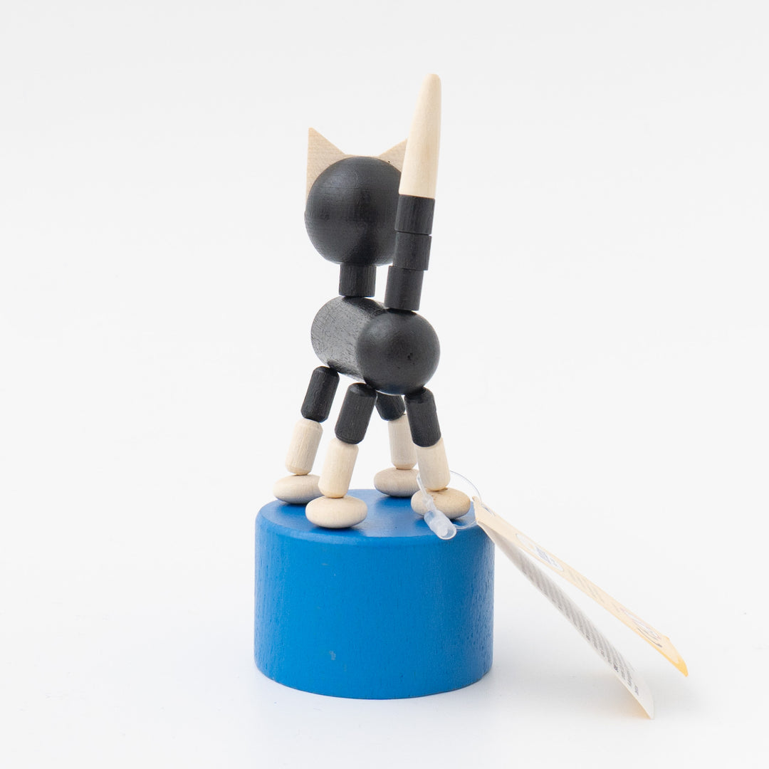 DETOA/　Wooden Push Up Toy Black Cat