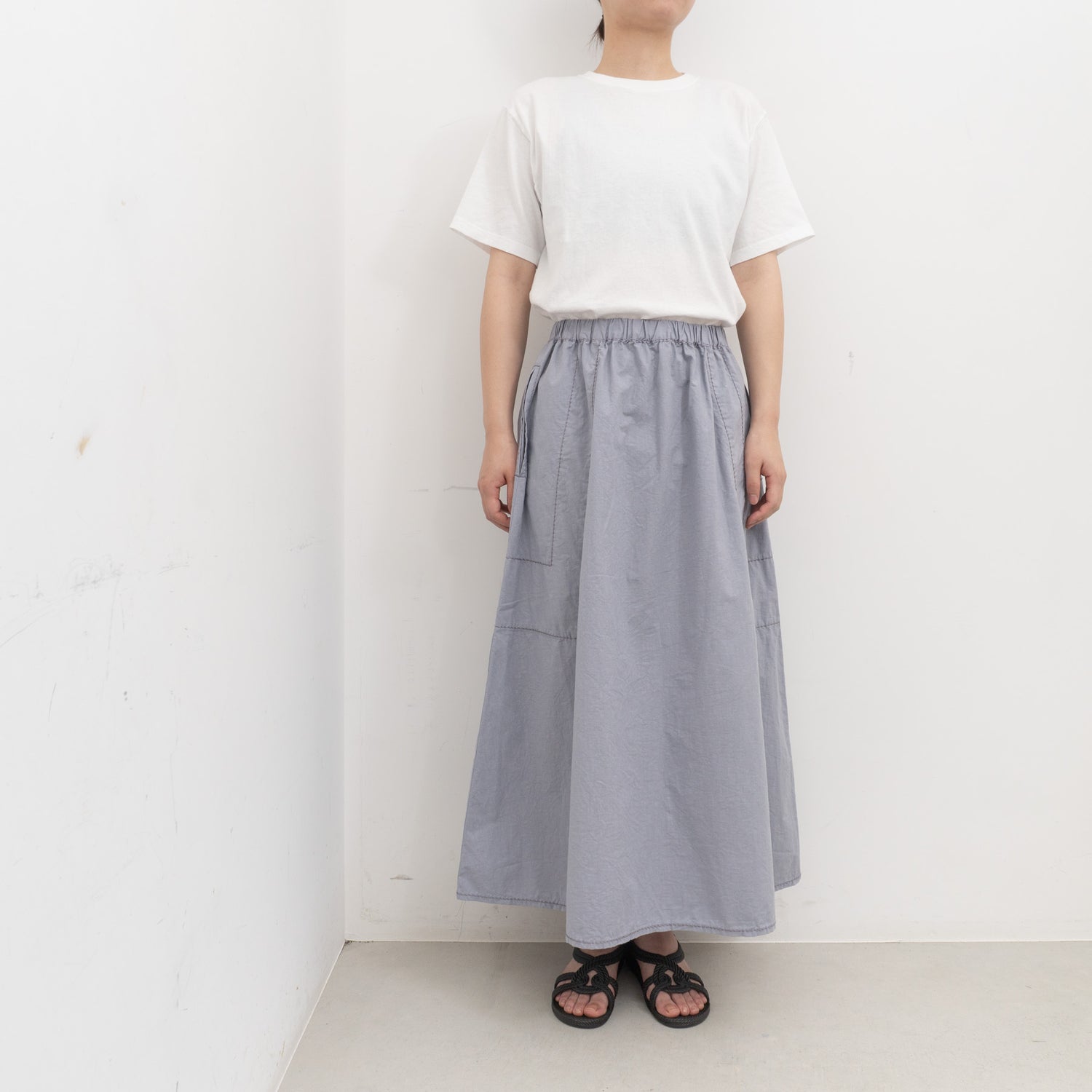 homspun｜WOMEN　バルキーシーチングセミフレアスカート　261-4418