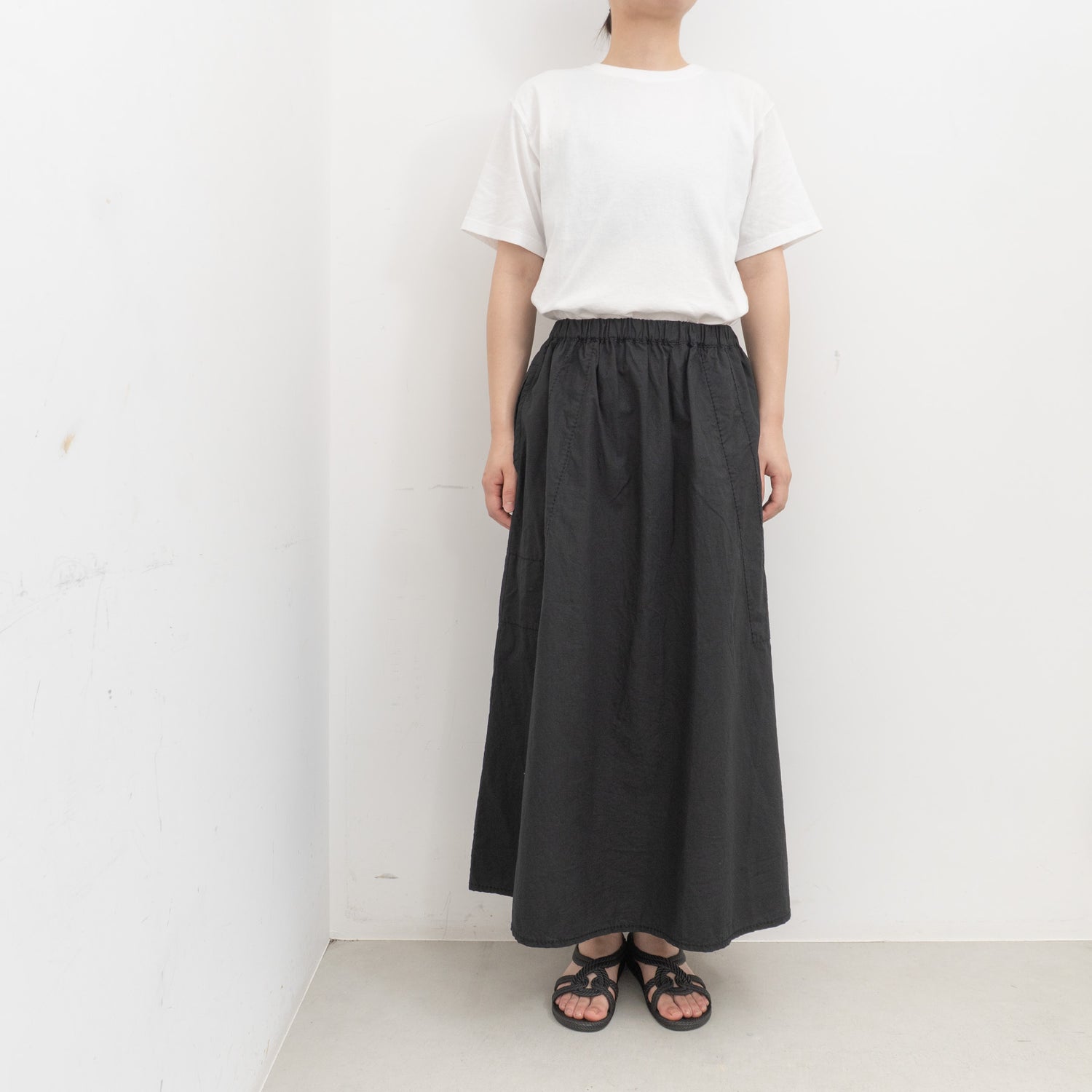 homspun｜WOMEN　バルキーシーチングセミフレアスカート　261-4418