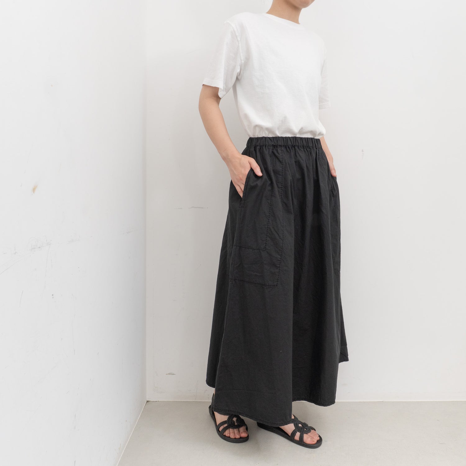 homspun｜WOMEN　バルキーシーチングセミフレアスカート　261-4418