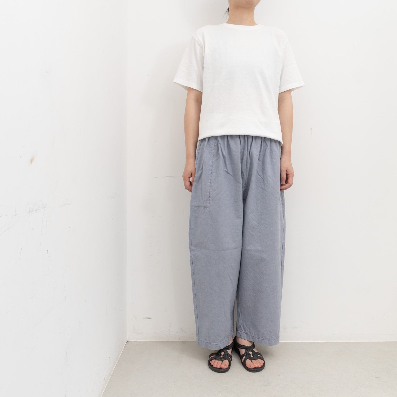 homspun｜WOMEN　バルキーシーチング厚手ギャザーパンツ 261-3372B-DS