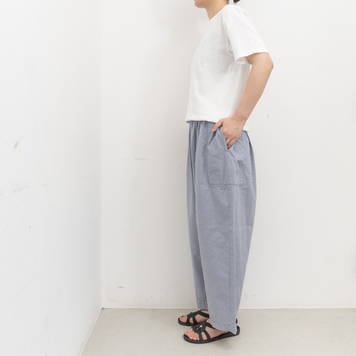 homspun｜WOMEN　バルキーシーチング厚手ギャザーパンツ 261-3372B-DS