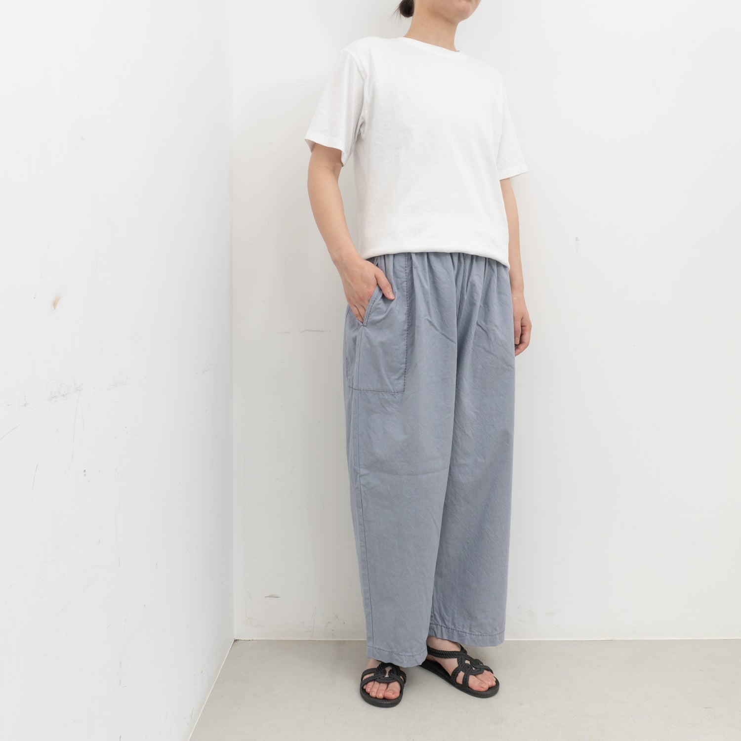 homspun｜WOMEN　バルキーシーチング厚手ギャザーパンツ 261-3372B-DS