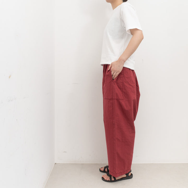homspun｜WOMEN　バルキーシーチング厚手ギャザーパンツ 261-3372B