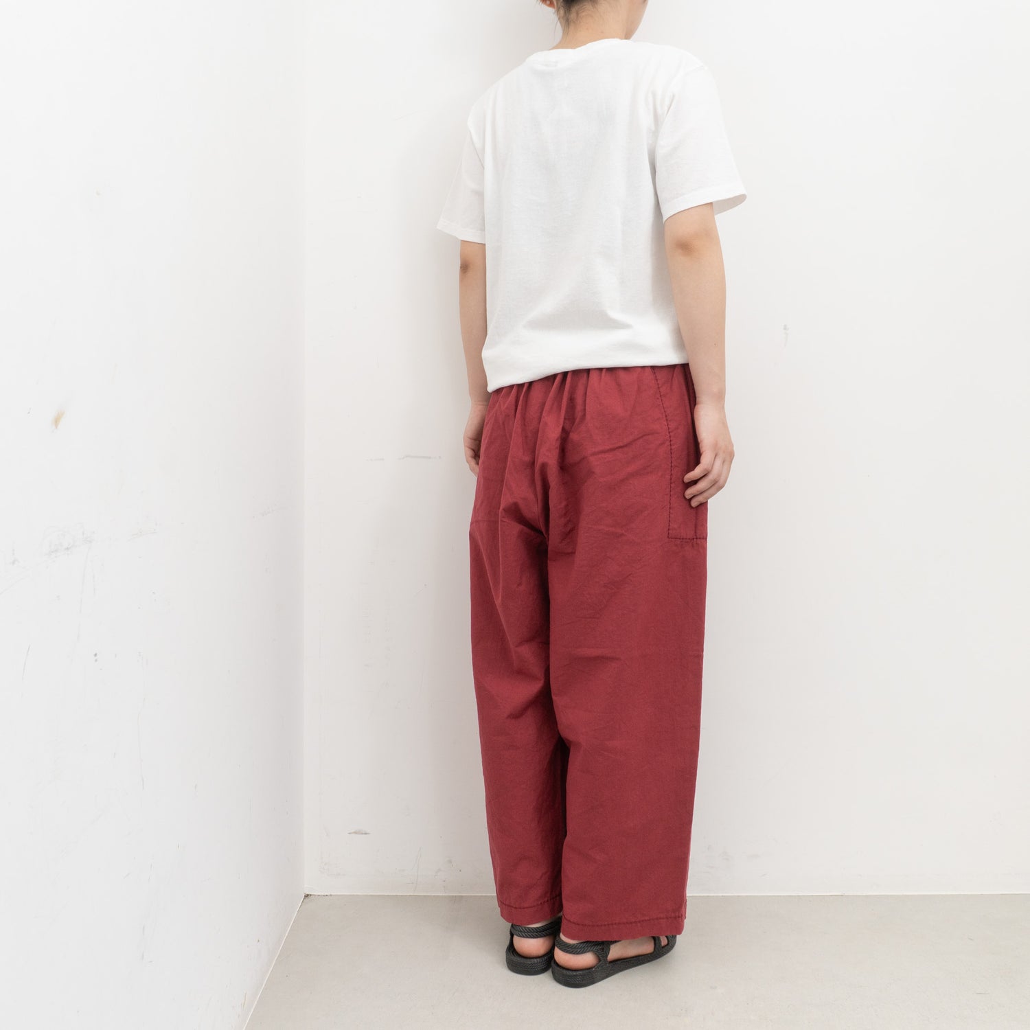 homspun｜WOMEN　バルキーシーチング厚手ギャザーパンツ 261-3372B-DS