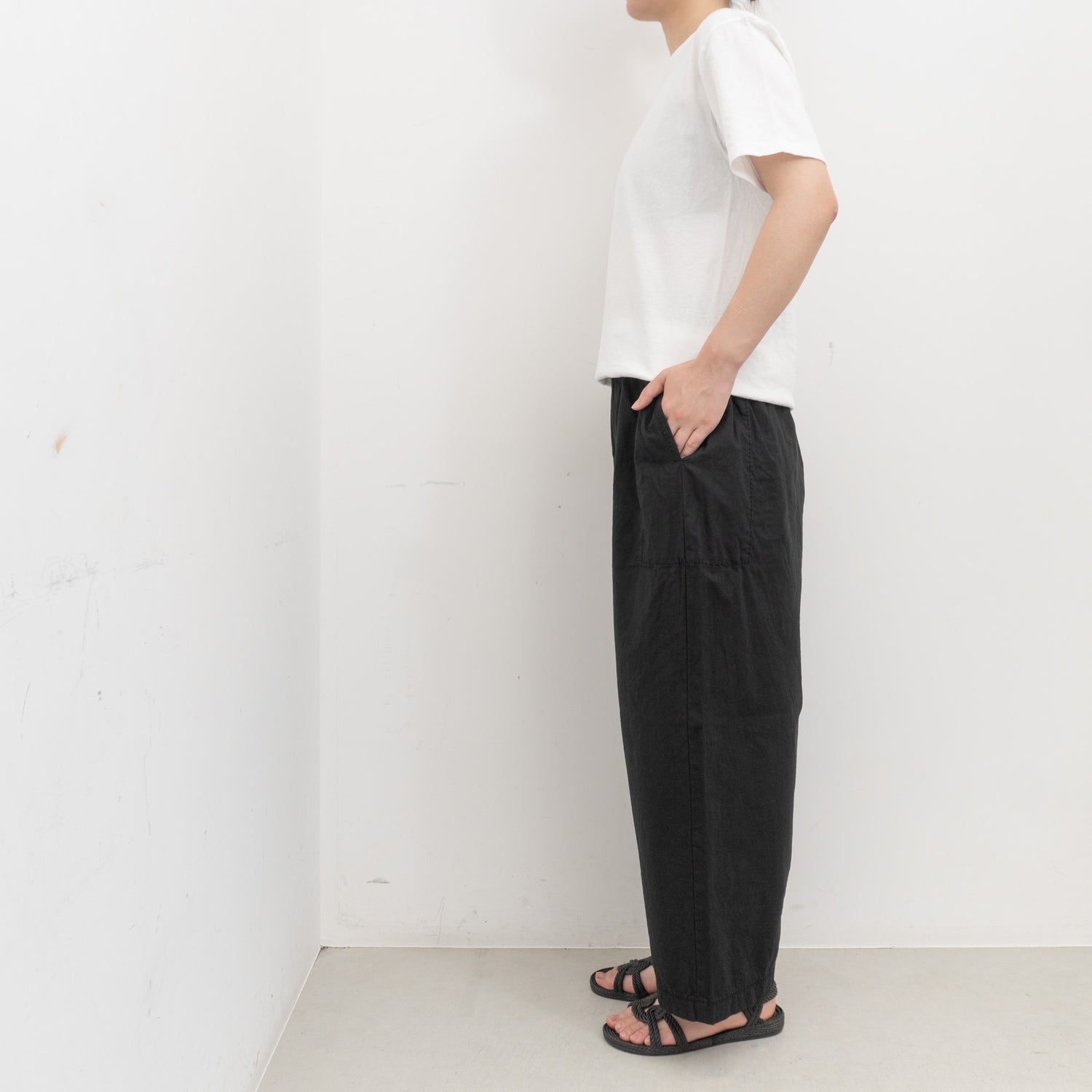 homspun｜WOMEN　バルキーシーチング厚手ギャザーパンツ 261-3372B-DS
