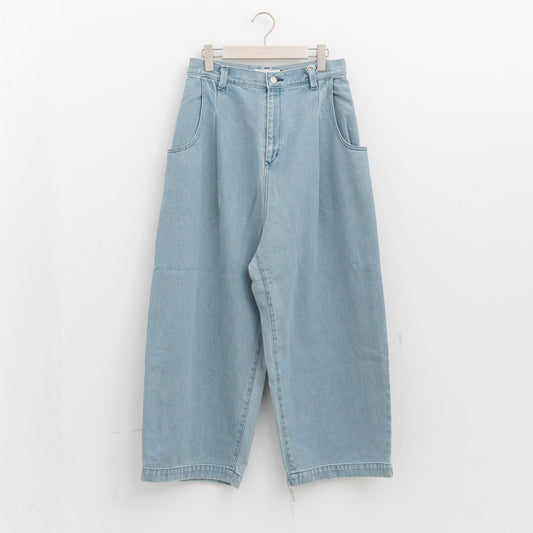 完売atelier naruse｜WOMEN　cotton denim wide tuck pants na-s05106