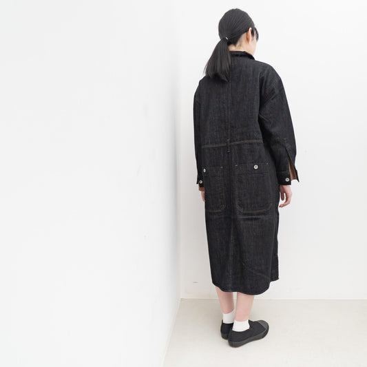 MHL.｜WOMEN　CANTON LIGHT DENIM BLACK 595-5158503 size.36-S