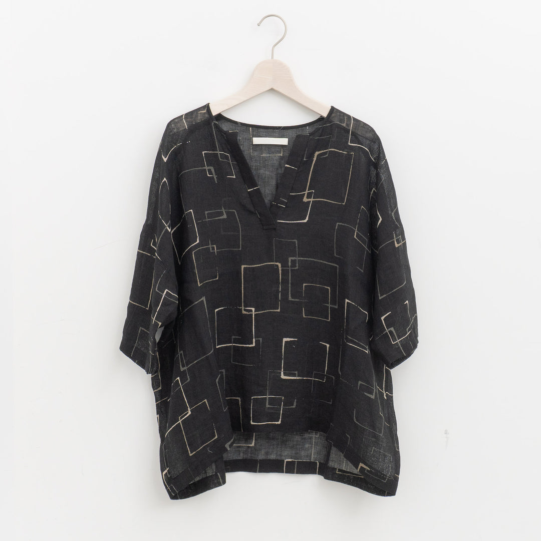 evam eva｜printed wide pullover E261T243