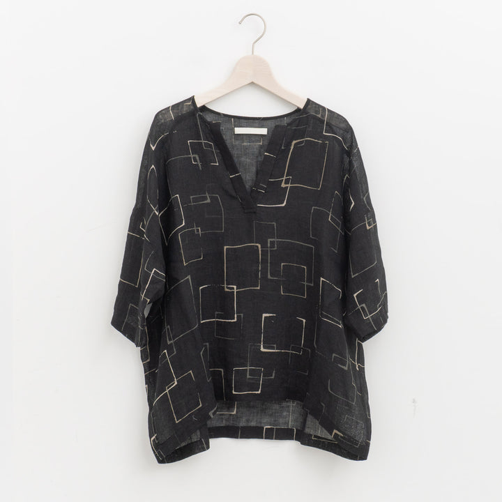 evam eva｜printed wide pullover E261T243