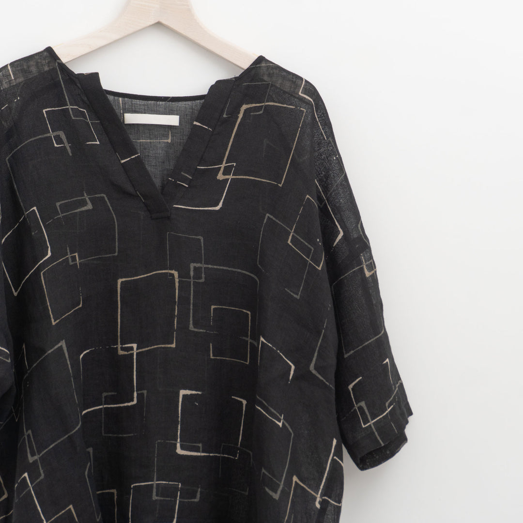 evam eva｜printed wide pullover E261T243