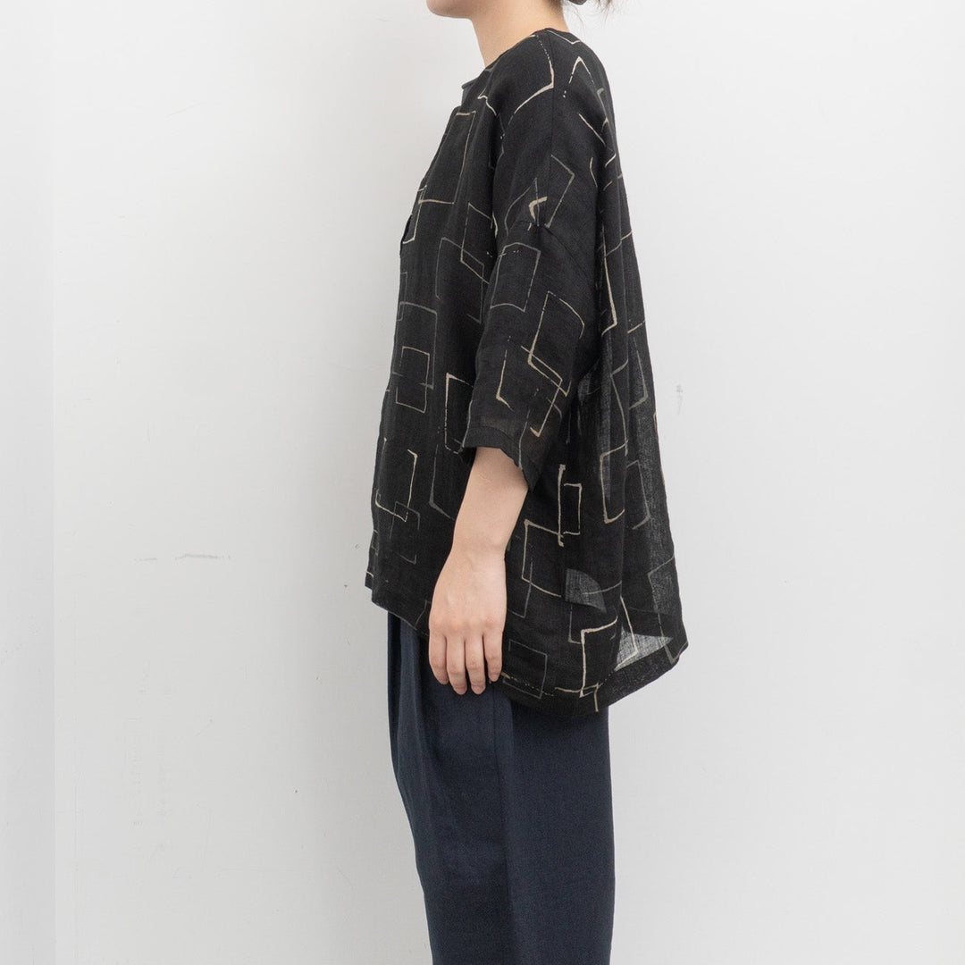 evam eva｜printed wide pullover E261T243