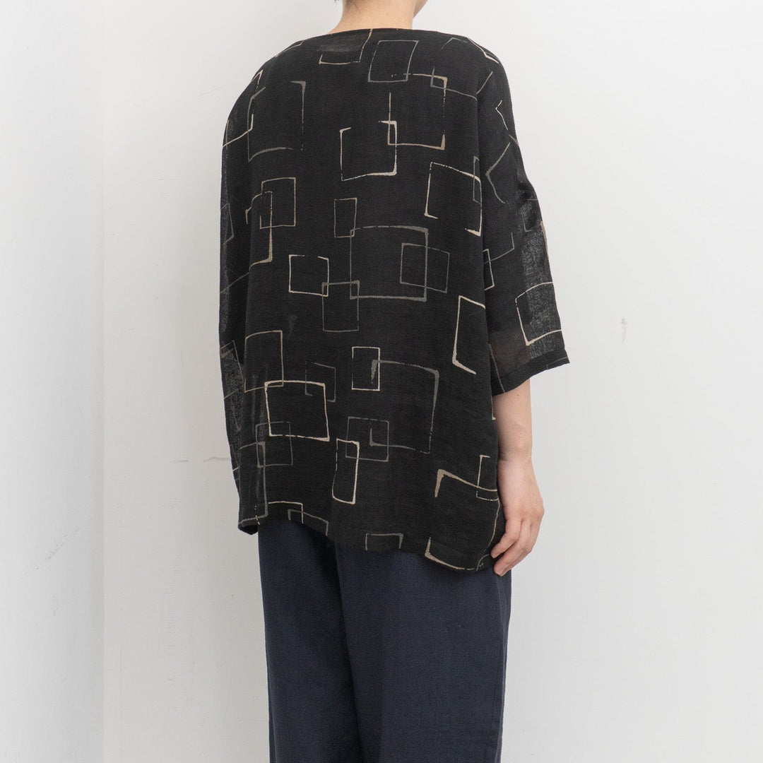 evam eva｜printed wide pullover E261T243