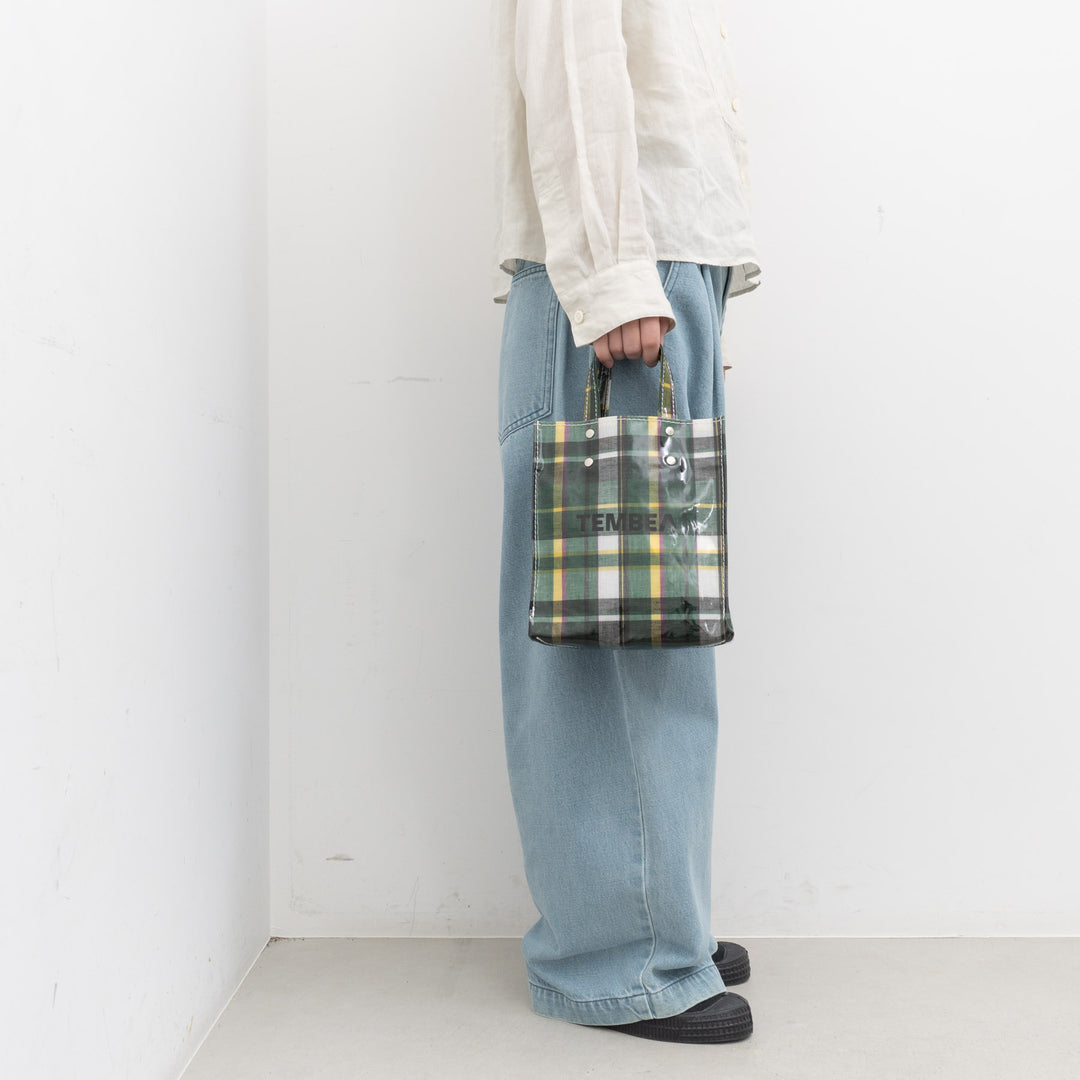TEMBEA｜PAPER TOTE col.CHECK GREEN