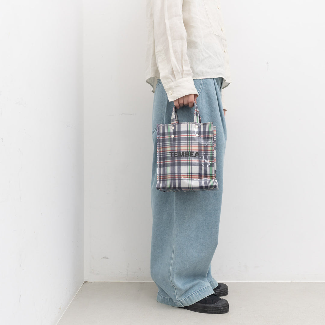 TEMBEA｜PAPER TOTE col.CHECK NAVY