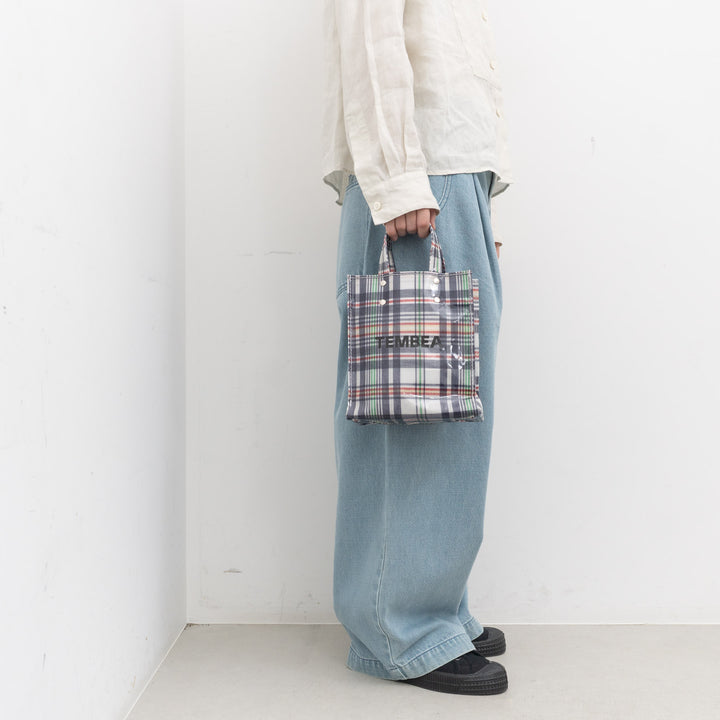TEMBEA｜PAPER TOTE col.CHECK NAVY