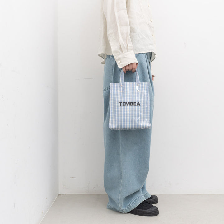 TEMBEA｜PAPER TOTE col.CHECK LT-BLUE