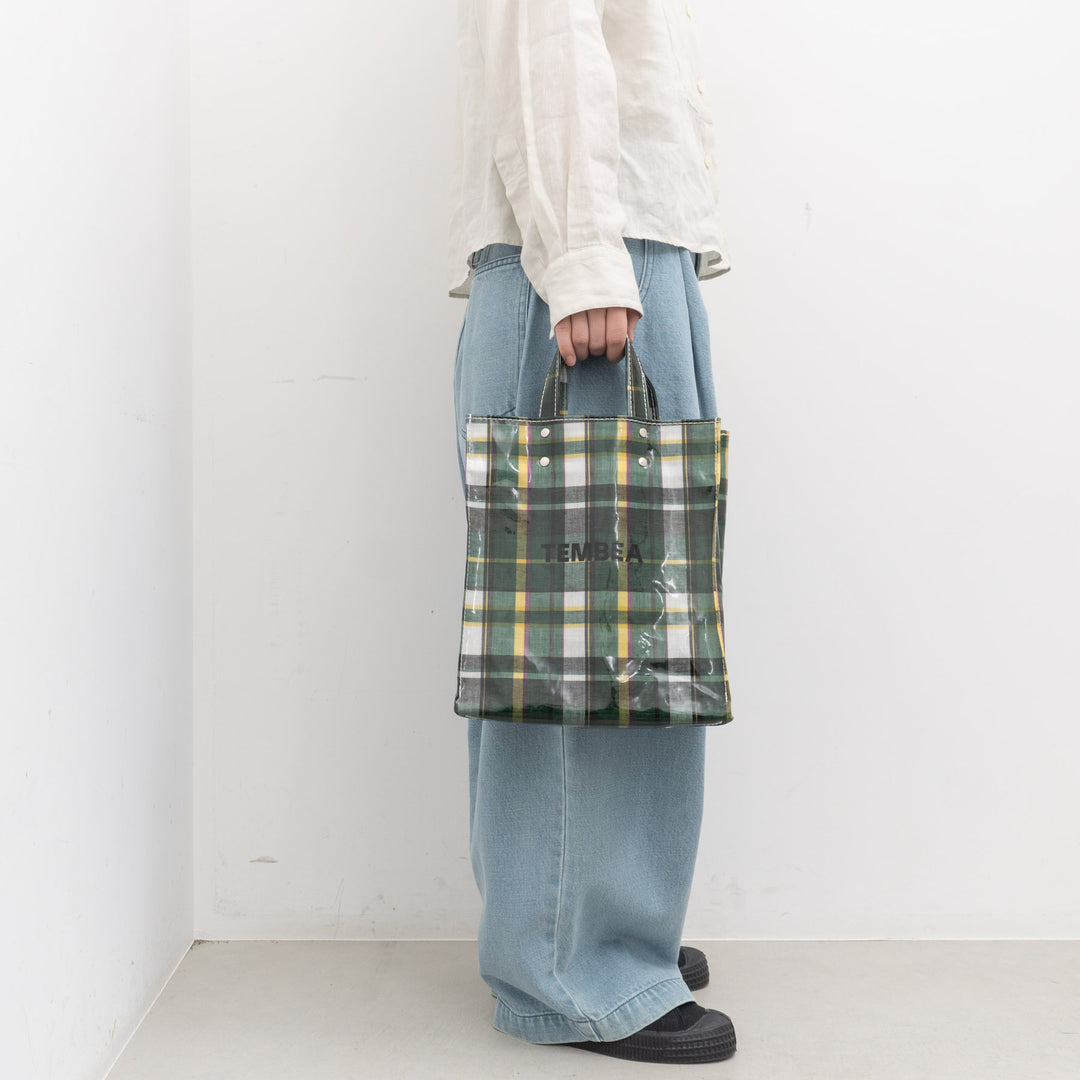 TEMBEA｜PAPER TOTE col.CHECK GREEN