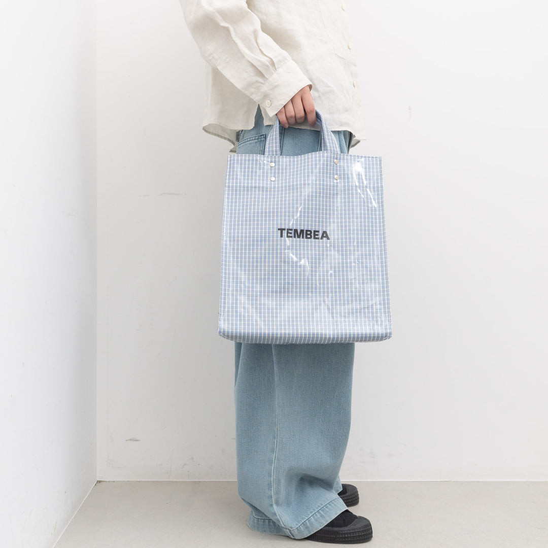 TEMBEA｜PAPER TOTE col.CHECK LT-BLUE