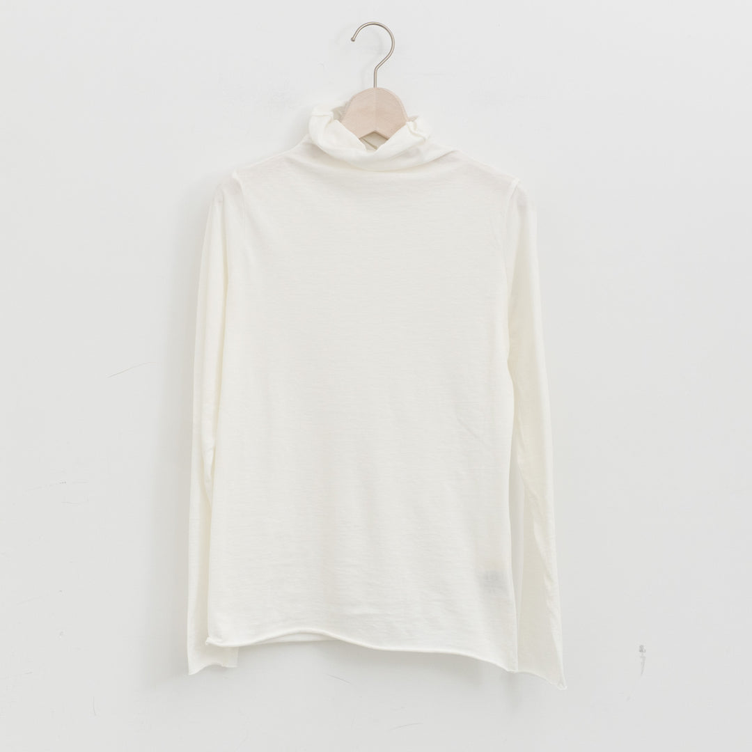 evam eva｜cotton cut&sew turtleneck pullover V002C029