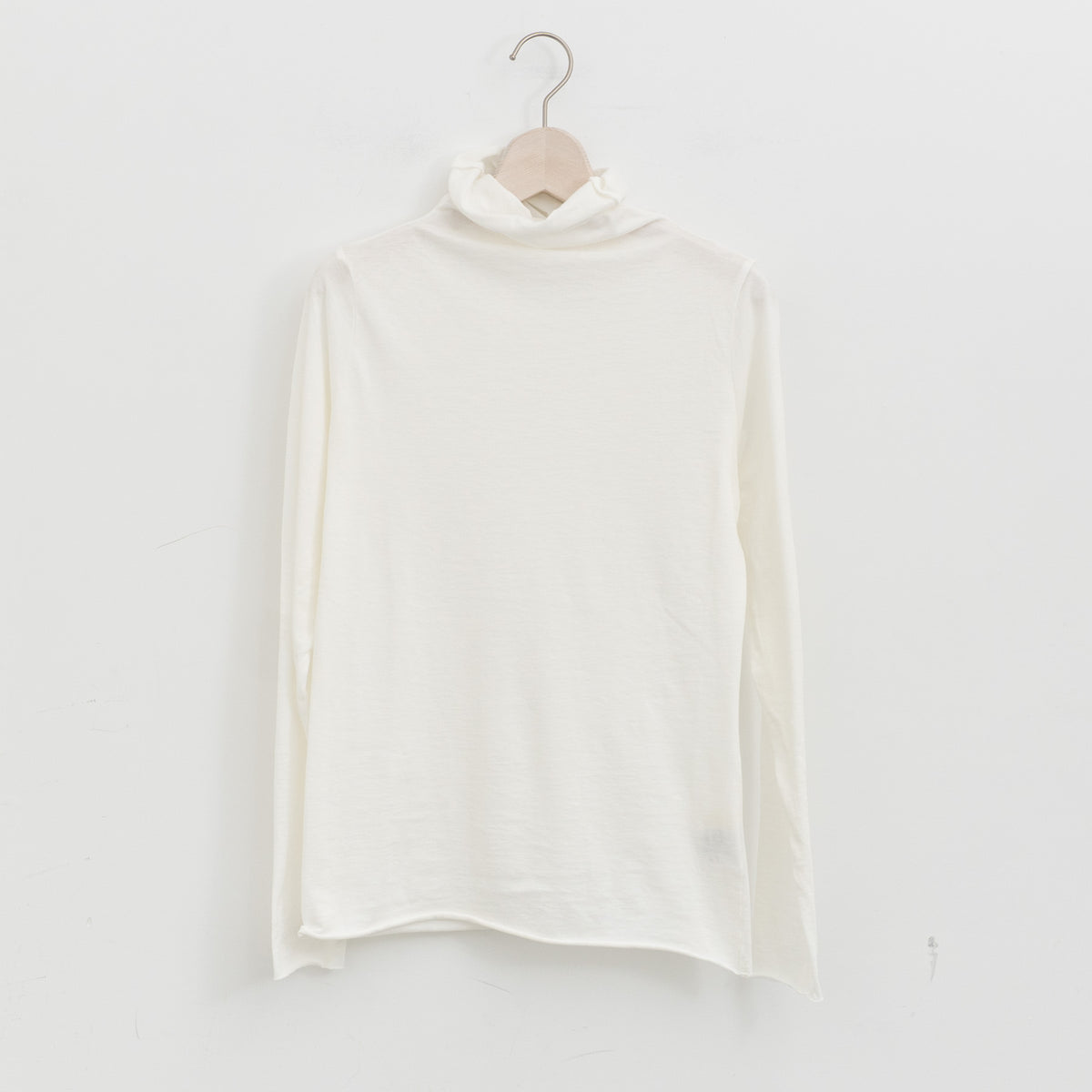 evam eva｜cotton cut&sew turtleneck pullover V002C029（02.off white）