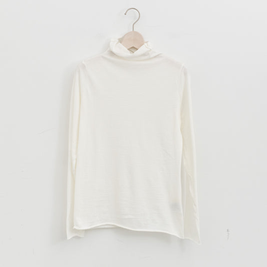 evam eva｜cotton cut&sew turtleneck pullover V002C029
