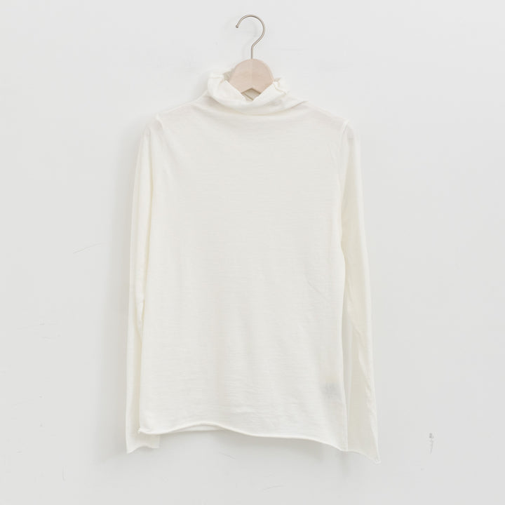 evam eva｜cotton cut&sew turtleneck pullover V002C029