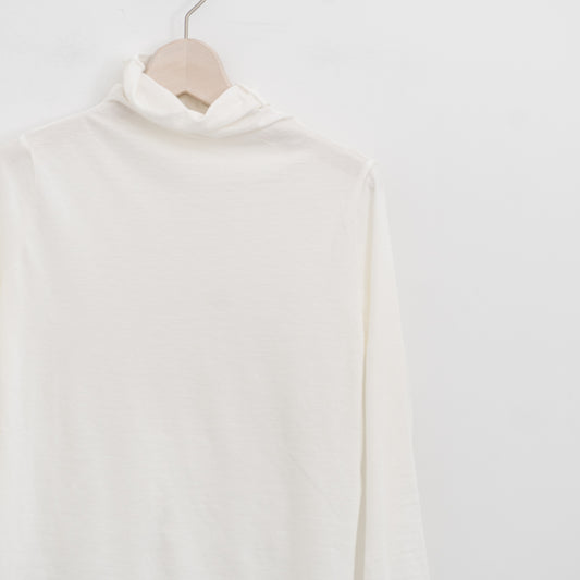 evam eva｜cotton cut&sew turtleneck pullover V002C029