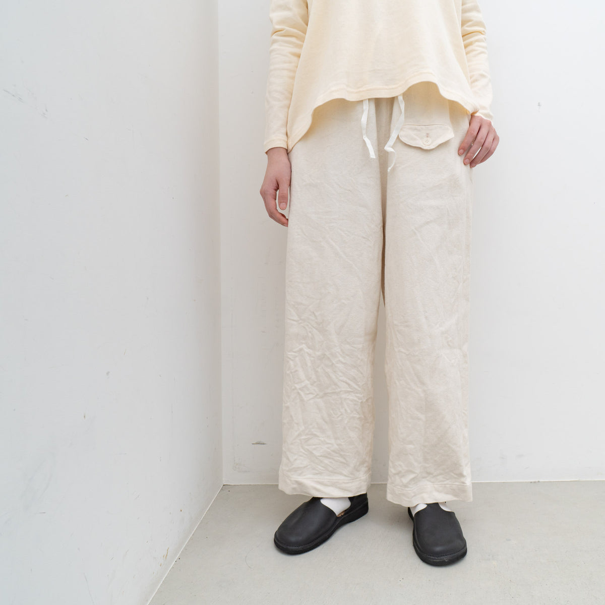 ゴーシュ｜ドライヘリンボンワイドパンツ G241-P005