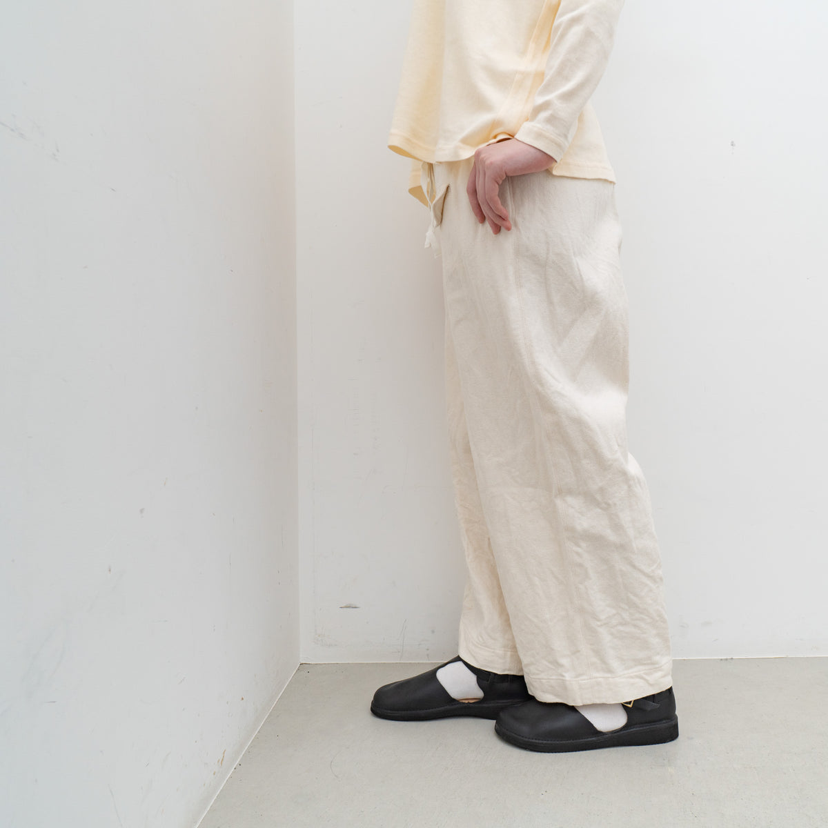 ゴーシュ｜ドライヘリンボンワイドパンツ G241-P005