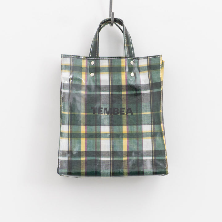 TEMBEA｜PAPER TOTE col.CHECK GREEN
