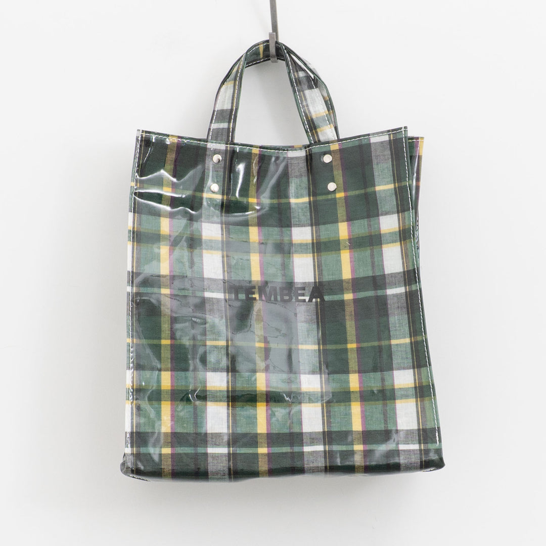 TEMBEA｜PAPER TOTE col.CHECK GREEN
