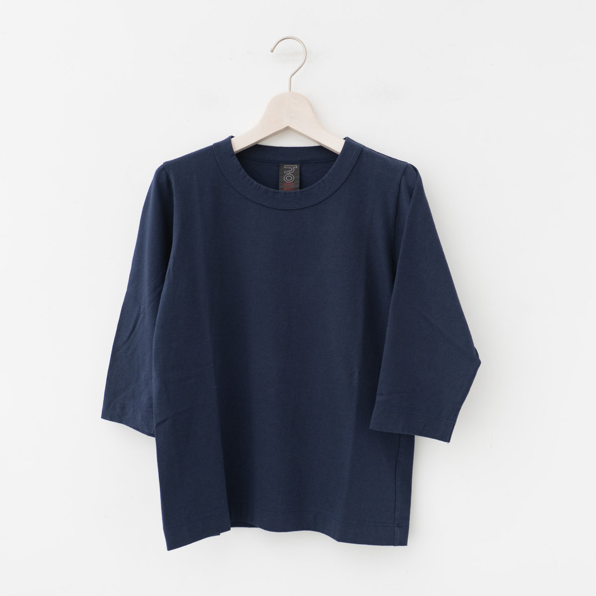homspun｜天竺7分袖Tシャツ 6450 Y（3 ネイビー）