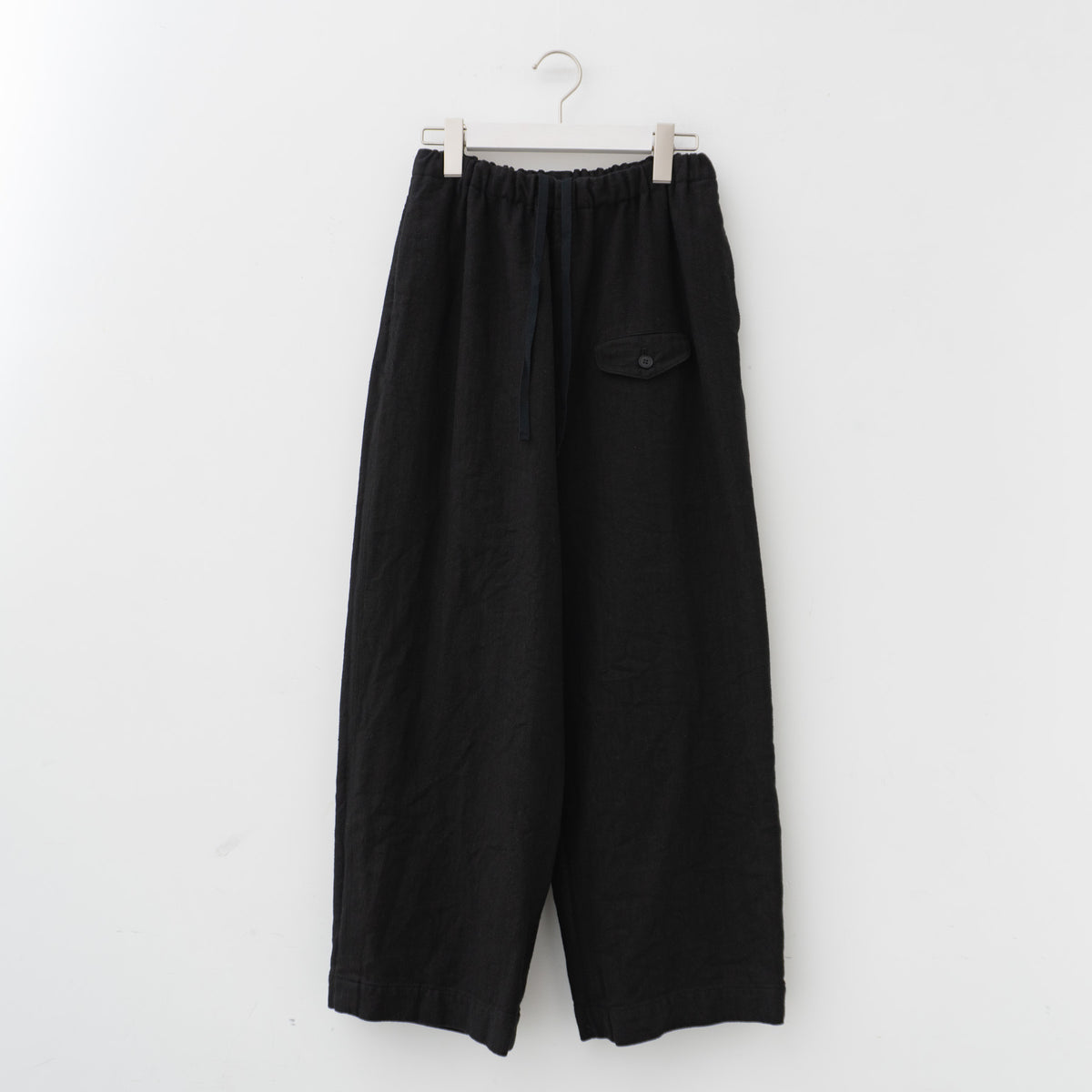 ゴーシュ｜ドライヘリンボンワイドパンツ G241-P005（ブラック）