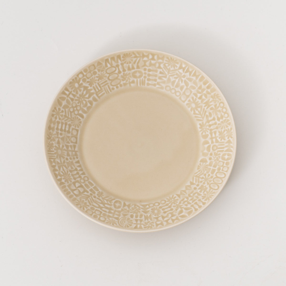 BIRDS’WORDS｜PATTERNED PLATE（ECRU）