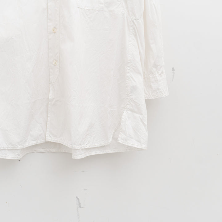 homspun｜WOMEN タイプライターノーカラーロングシャツ　262-5759-D