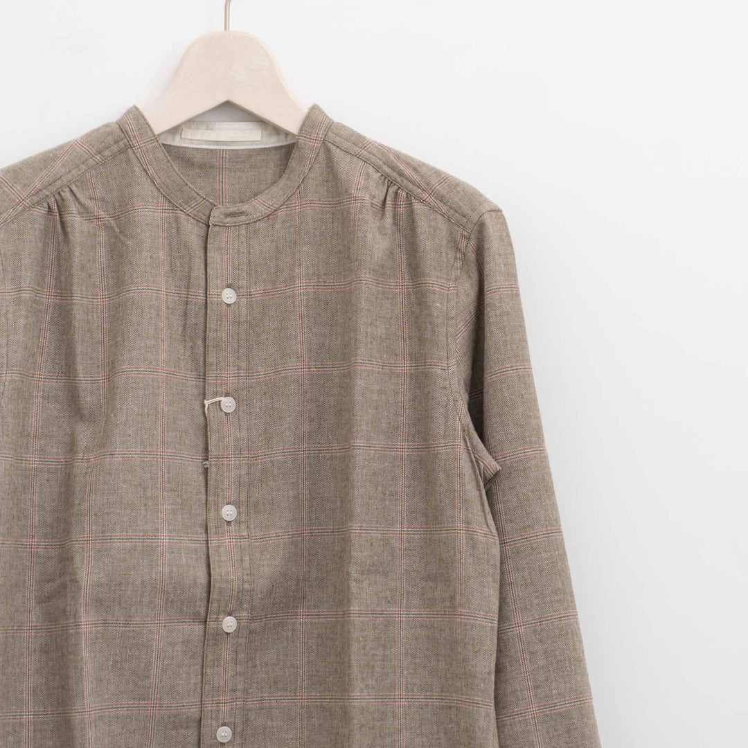 ASEEDONCLÖUD｜HW collarless shirt  col.grey 262610-D