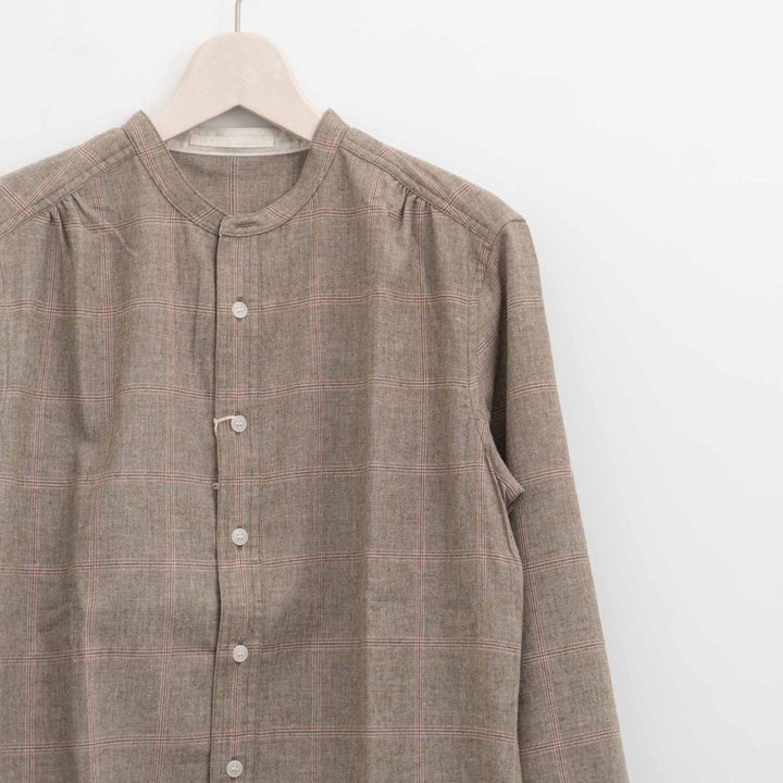ASEEDONCLÖUD｜HW collarless shirt  col.grey 262610-D