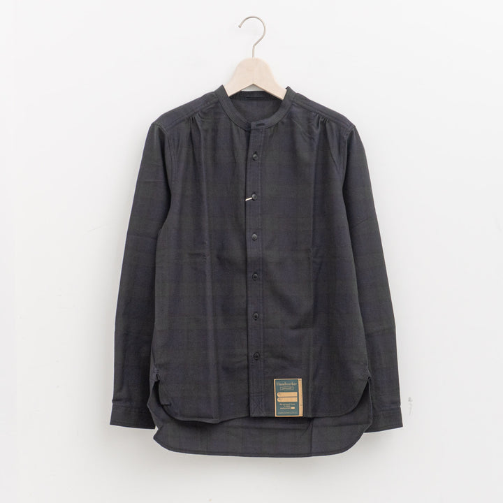 ASEEDONCLÖUD｜HW collarless shirt col.Navy 262609-D