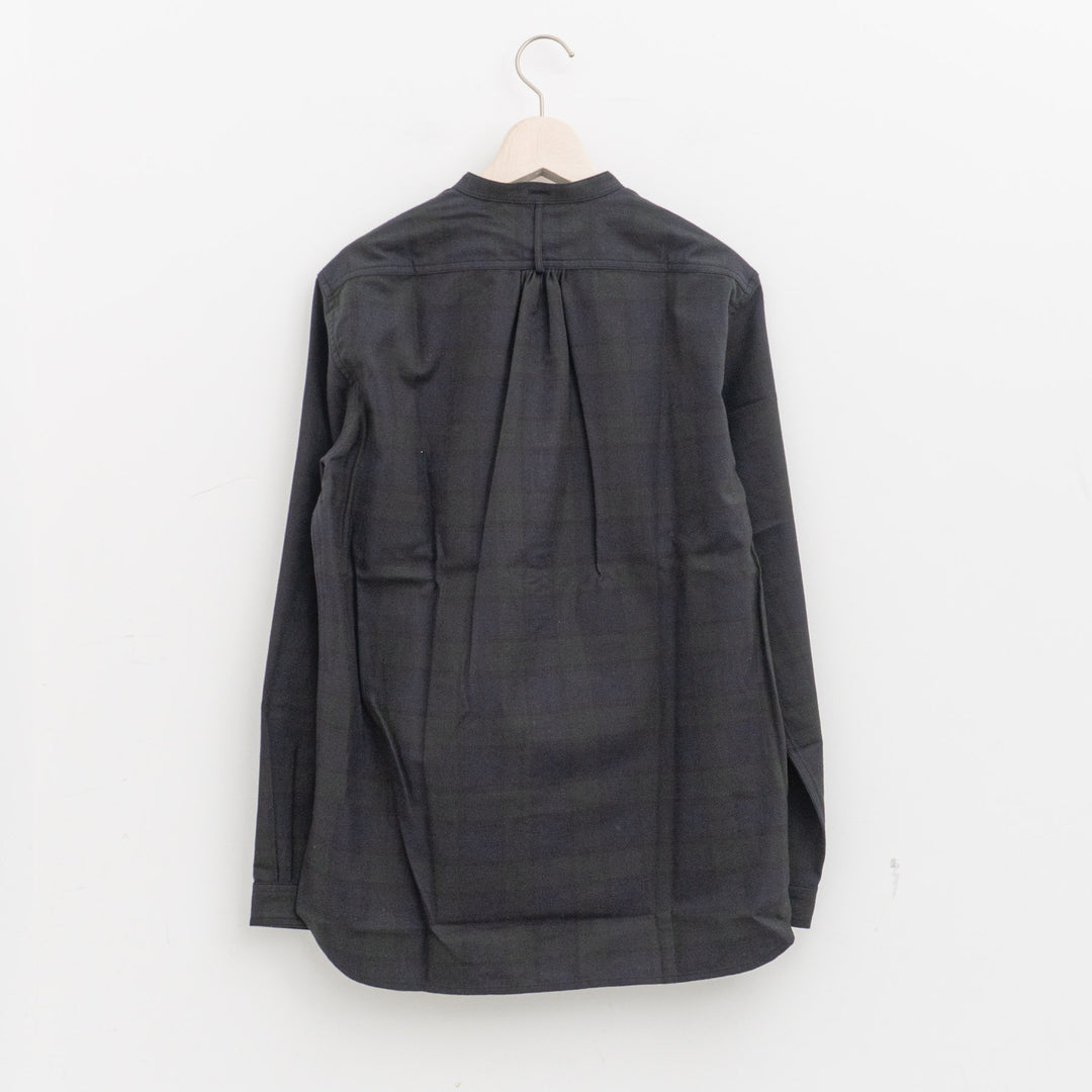 ASEEDONCLÖUD｜HW collarless shirt col.Navy 262609-D