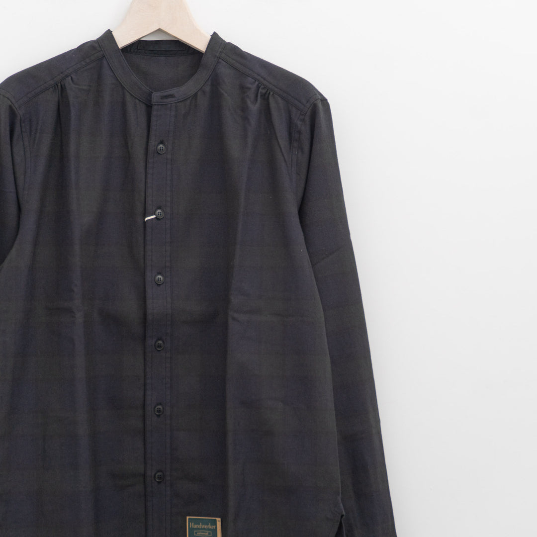 ASEEDONCLÖUD｜HW collarless shirt col.Navy 262609-D