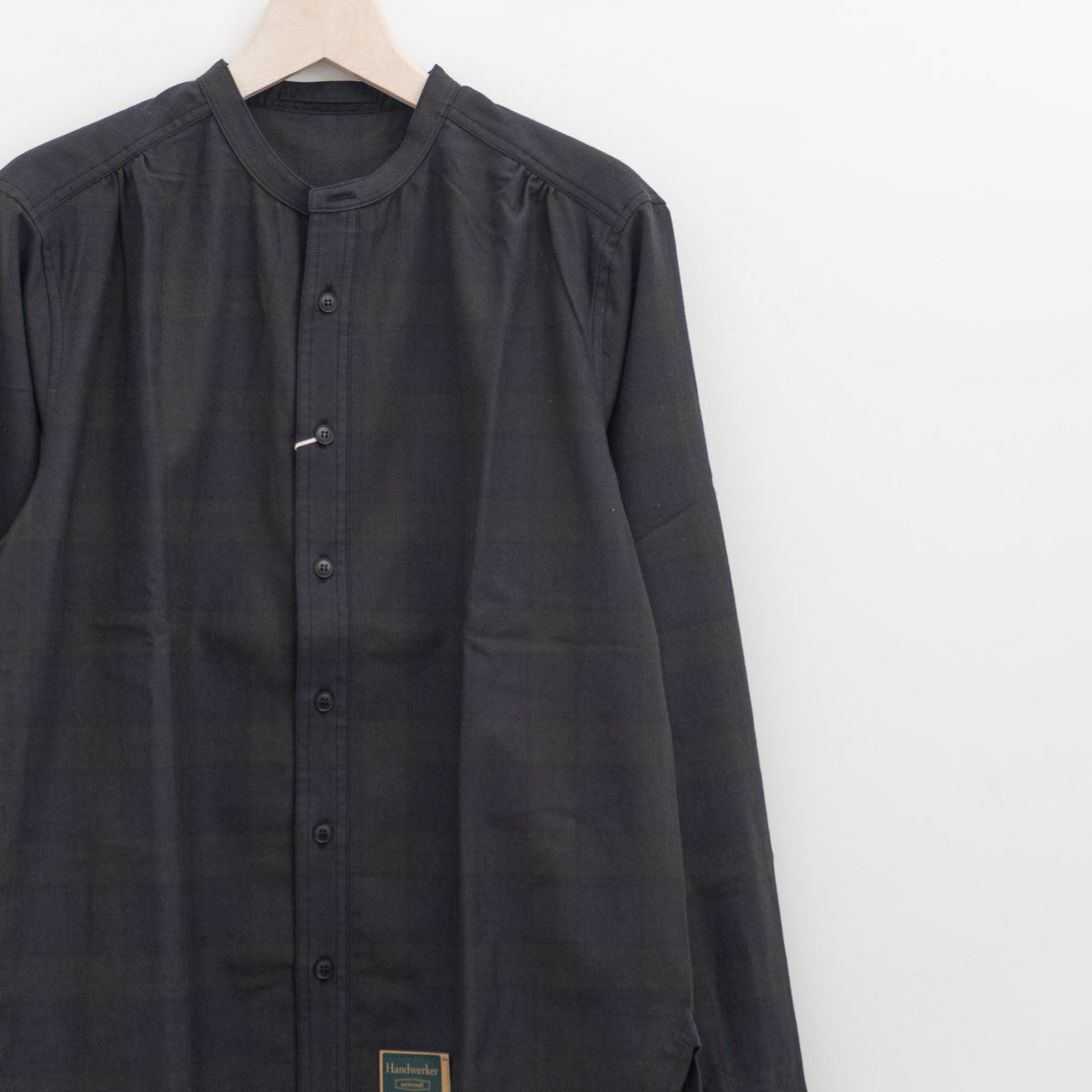 ASEEDONCLÖUD｜HW collarless shirt col.Navy 262609-D