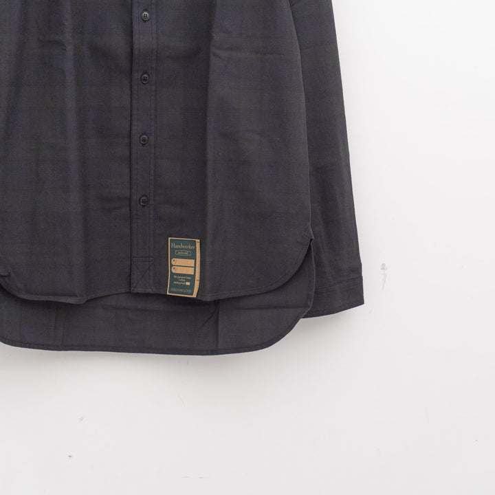 ASEEDONCLÖUD｜HW collarless shirt col.Navy 262609-D
