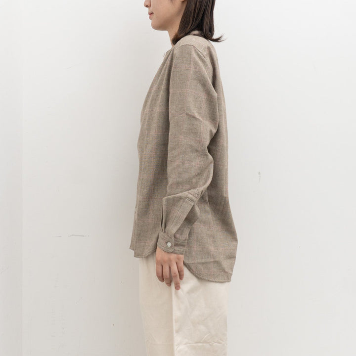 ASEEDONCLÖUD｜HW collarless shirt  col.grey 262610-D