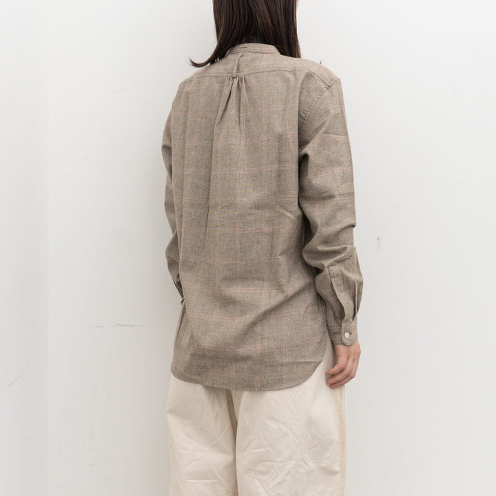 ASEEDONCLÖUD｜HW collarless shirt  col.grey 262610-D