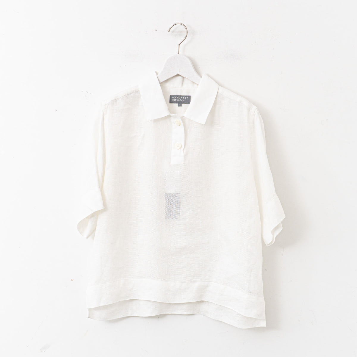 MARGARET HOWELL｜WOMEN　LINEN AIRTEX SHIRT　5785152006-suomi（030.white）