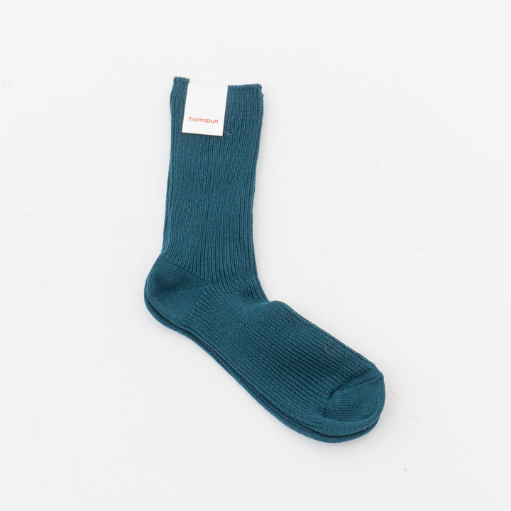 homspun｜WOMEN　綿コーマ糸起毛リブソックス 262-8313-D